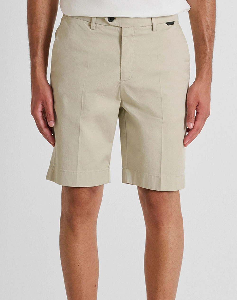 Antony Morato Mmsh00225Fa800197 Min Of 6 Shorts Mark Slim Fit In Stretch Twill Cotton Blend Fabric With Logoed Rubber Flag Σορτς Ανδρικο Ανδρας Ρουχα