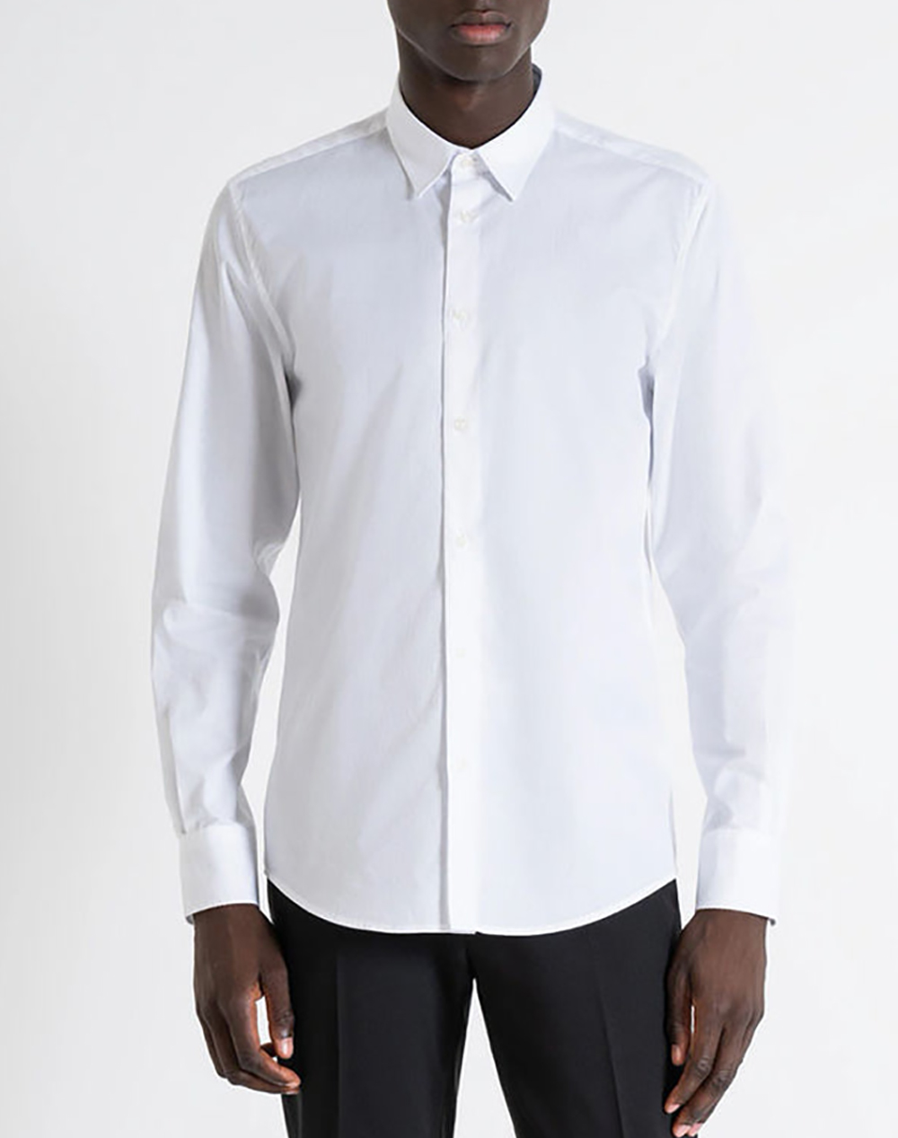 Antony Morato Mmsl00628Fa440052 Min Of 6 Shirt Napoli Slim Fit In Soft Touch Jacquard Cotton Πουκαμισο Ανδρικο Ανδρας Ρουχα Πουκαμισα White Βαμβακι