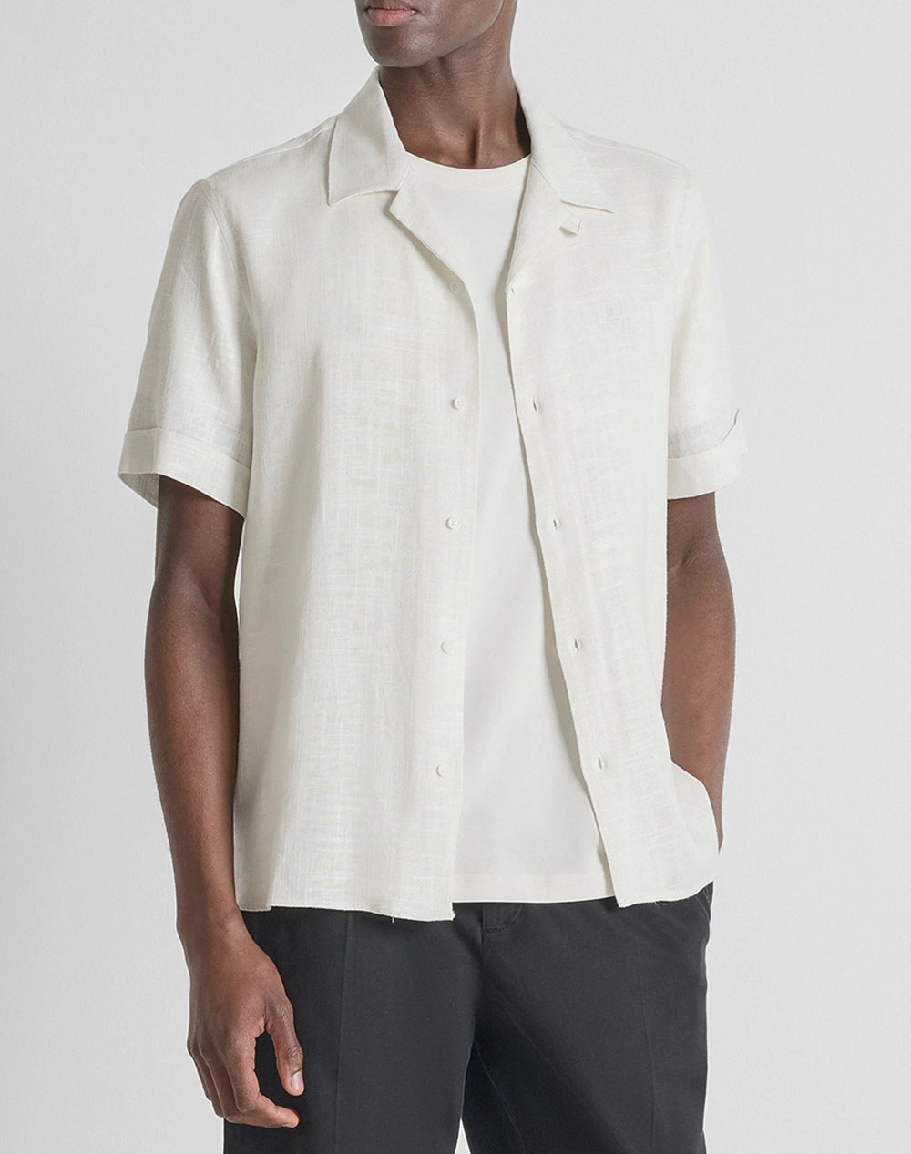 Antony Morato Mmss00206Fa400099 Min Of 6 Shirt Honolulu Regular Straight Fit In Soft Touch Viscose Linen Blend Fabric Πουκαμισο Ανδρικο Ανδρας Ρουχα