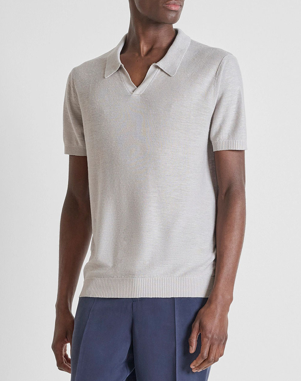 Antony Morato Mmsw01603Ya500067 Min Of 6 Sweater Regular Fit In Linen Blend Soft Yarn With Logoed Metal Badge Πλεκτο Ανδρικο Ανδρας Ρουχα Μπλουζες
