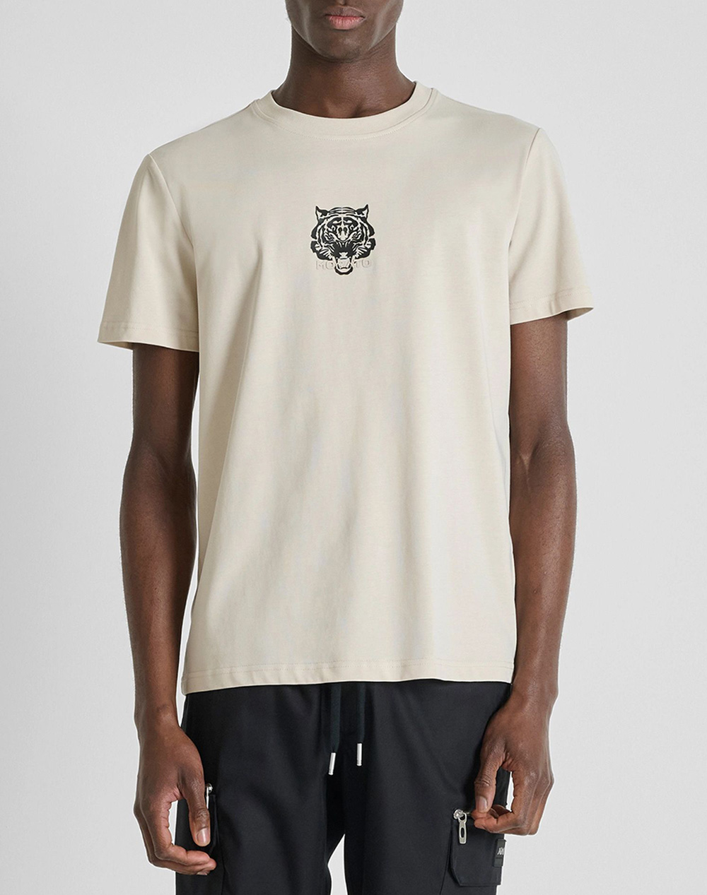 Antony Morato Pre Mmks02608Fa100258 T Shirt Regular Fit In Jersey Cotton Fabric With Tiger Print Μπλουζα Ανδρικο Ανδρας Ρουχα Μπλουζες T Shirt Crea