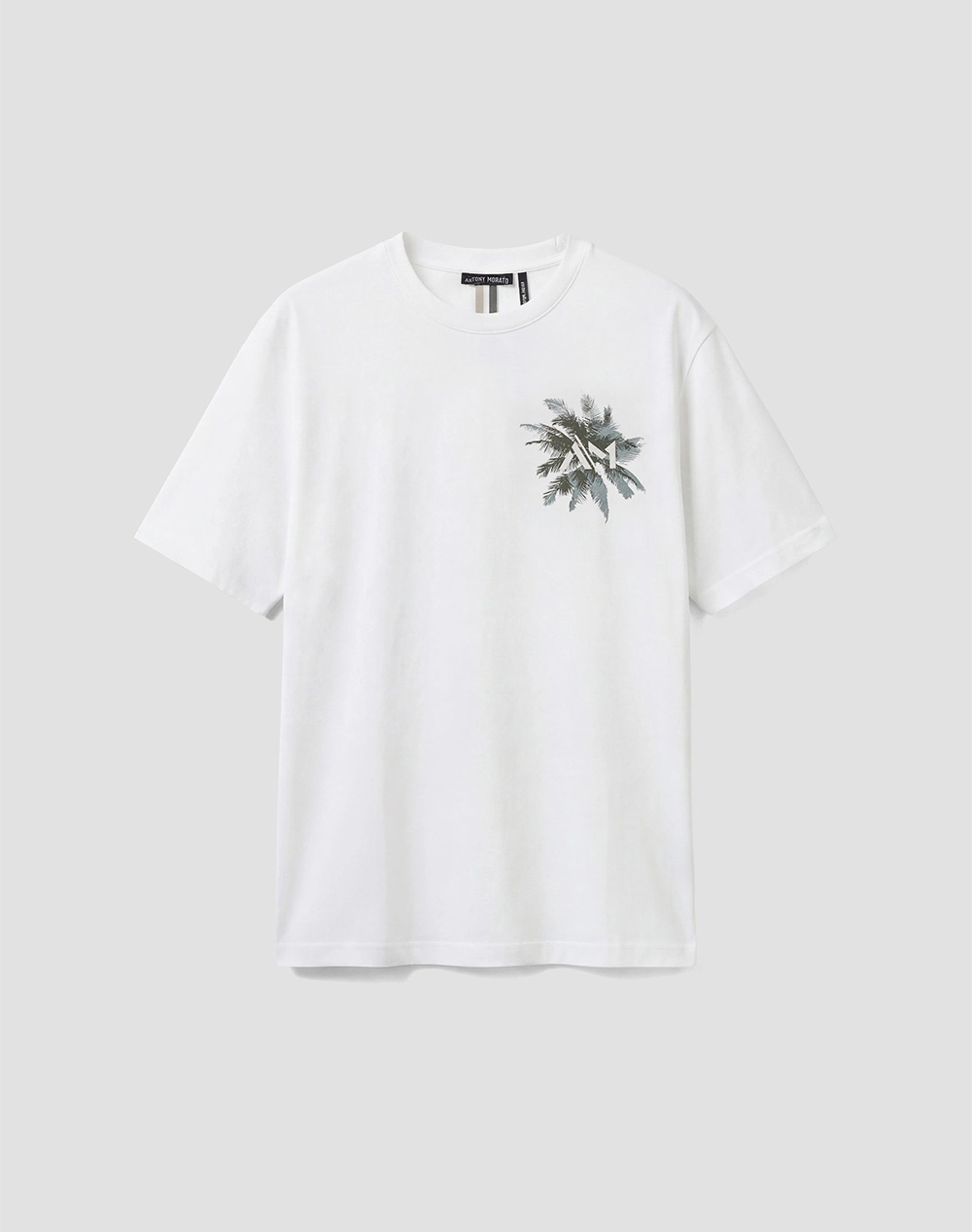 Antony Morato Mmks02632Fa100144 Min Of 6 T Shirt Regular Fit In Jersey Cotton Fabric With Print Μπλουζα Ανδρικο Ανδρας Ρουχα Μπλουζες T Shirt Offwh