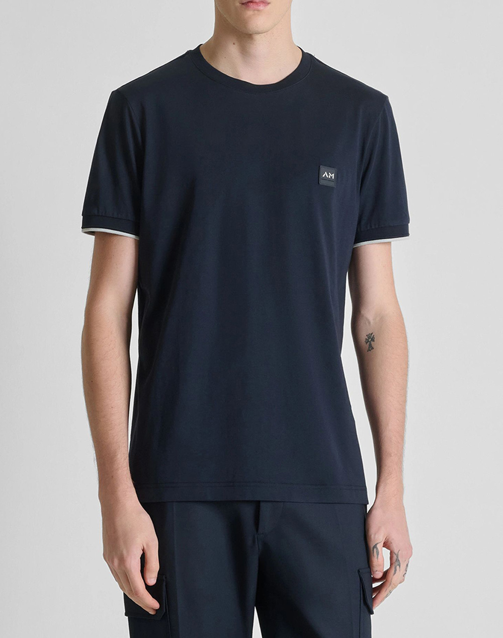 Antony Morato Mmks02641Fa100240 Min Of 6 T Shirt Regular Fit Μπλουζα Ανδρικο Ανδρας Ρουχα Μπλουζες T Shirt Navyblue Βαμβακι Ks02641Fa100240 7139