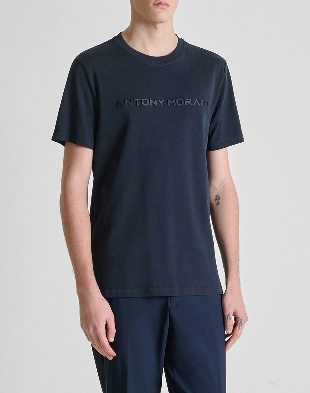 Antony Morato Mmks02646fa100258 Min Of 6 T Shirt Regular Fit Μπλουζα Ανδρικο Ανδρας Ρουχα Μπλουζες T Shirt Navyblue Βαμβακι Ks02646fa100258 7139 -