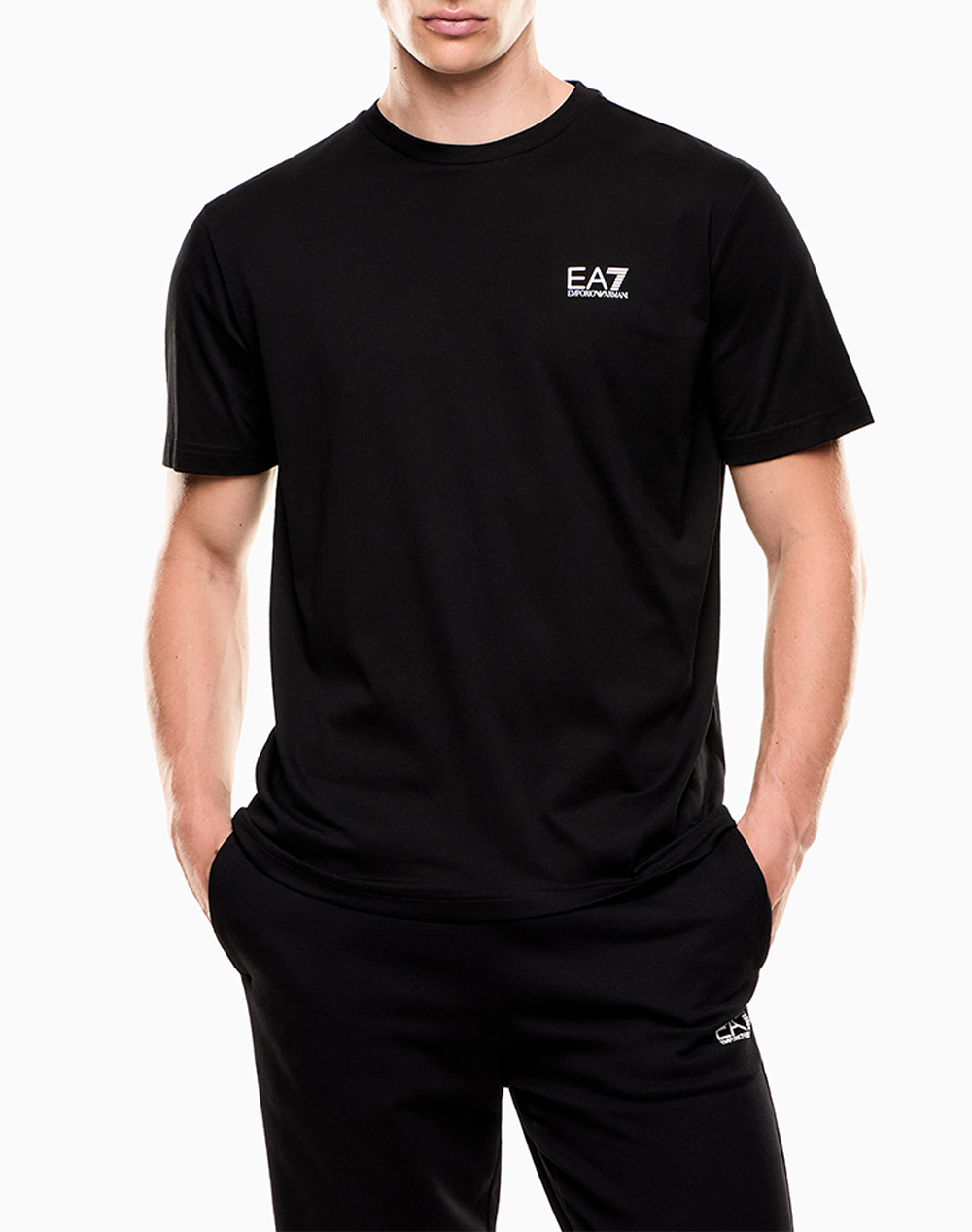 Ea7 T Shirt Ανδρας Ρουχα Μπλουζες T Shirt Black Βαμβακι 7M000567Af10375 Mc001