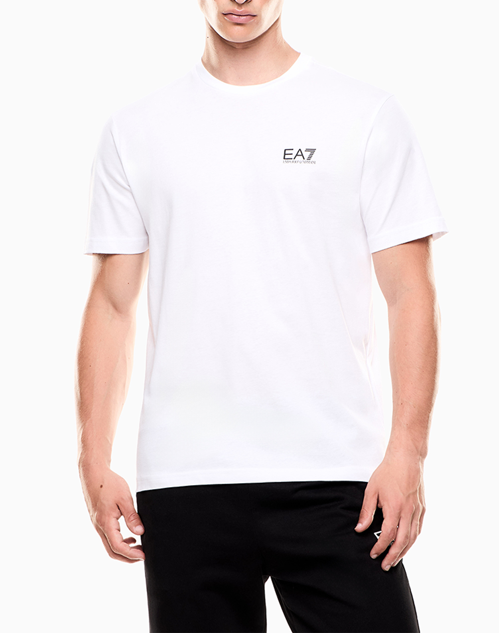 Ea7 T Shirt Ανδρας Ρουχα Μπλουζες T Shirt White Βαμβακι 7M000567Af10375 M0003