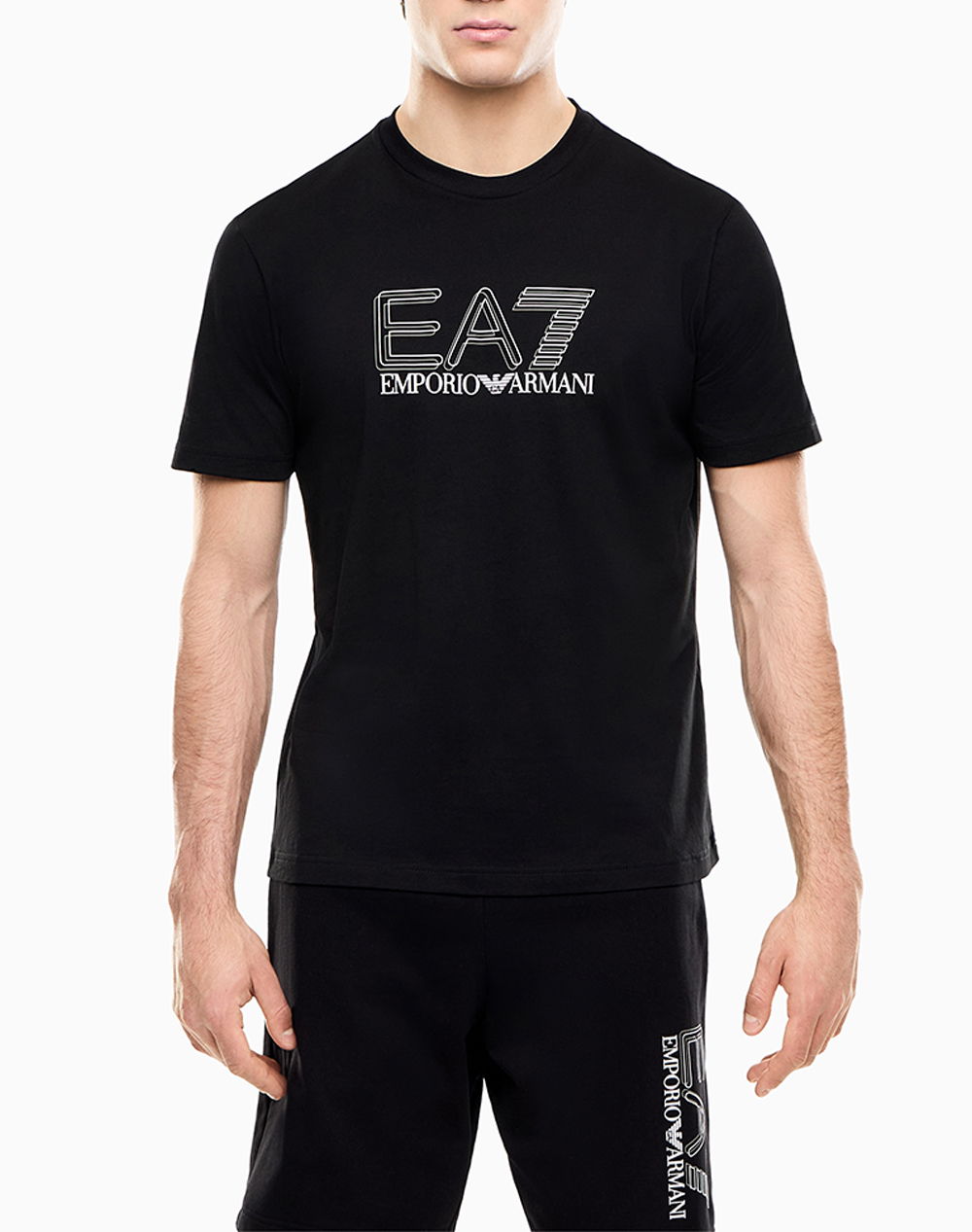 Ea7 T Shirt Ανδρας Ρουχα Μπλουζες T Shirt Black Βαμβακι 7M001307Af10375 Uc001