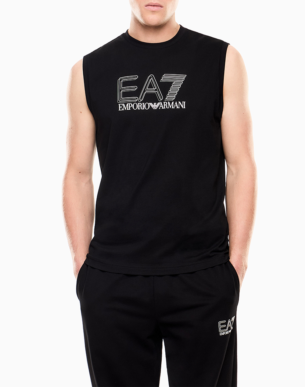 Ea7 Tank Ανδρας Ρουχα Μπλουζες T Shirt Black Βαμβακι 7M001306Af10375 Uc001
