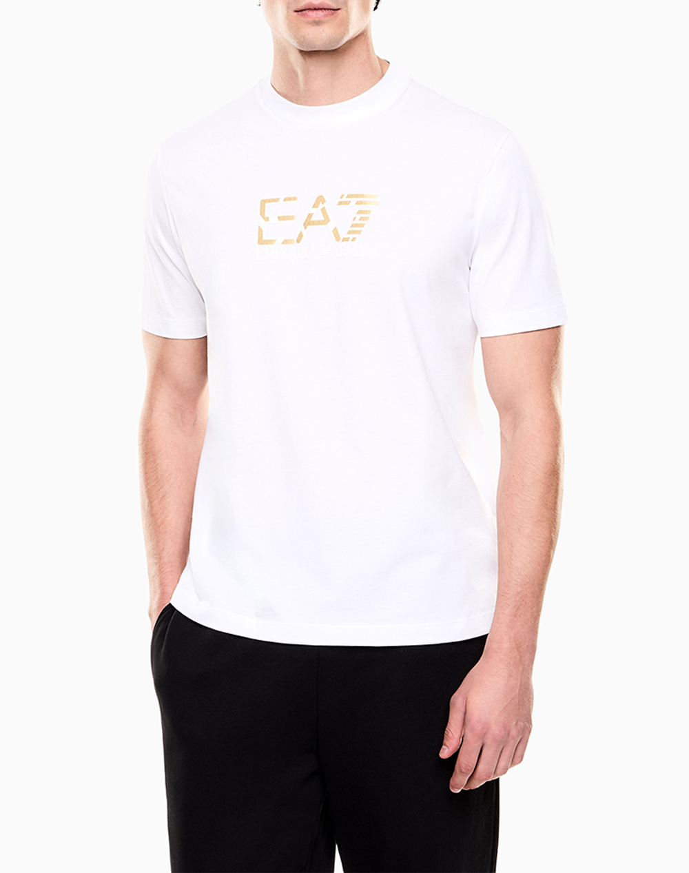 Ea7 T Shirt Ανδρας Ρουχα Μπλουζες T Shirt White Βαμβακι 7M001562Af17789 U0002