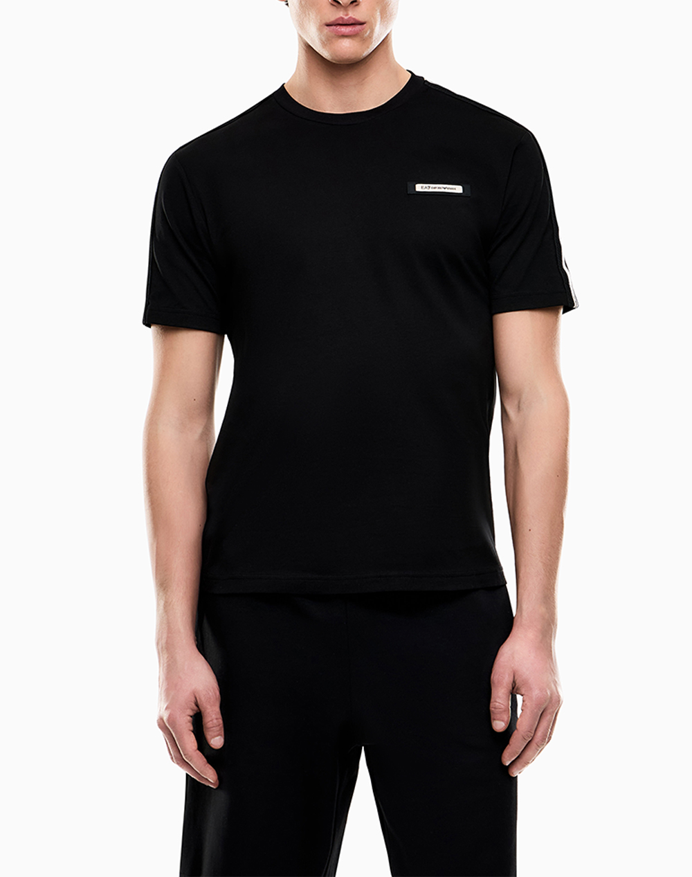 Ea7 T Shirt Ανδρας Ρουχα Μπλουζες T Shirt Black Βαμβακι 7M001476Af10375 Uc001