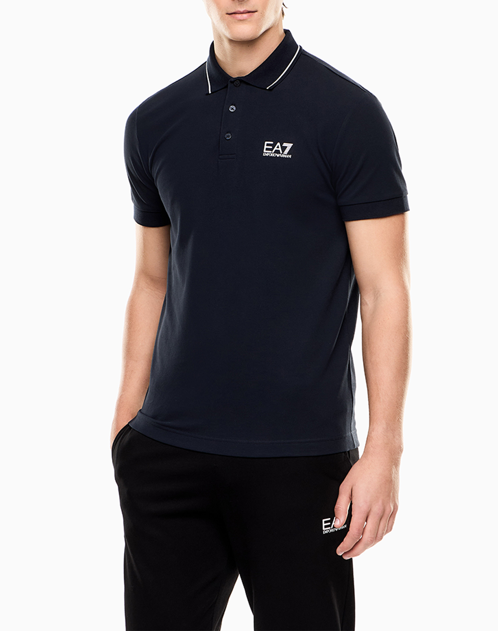 Ea7 Polo Shirt Ανδρας Ρουχα Μπλουζες Polo Navyblue Βαμβακιμε Ελασταν 8Npf16Pjvuz 1562