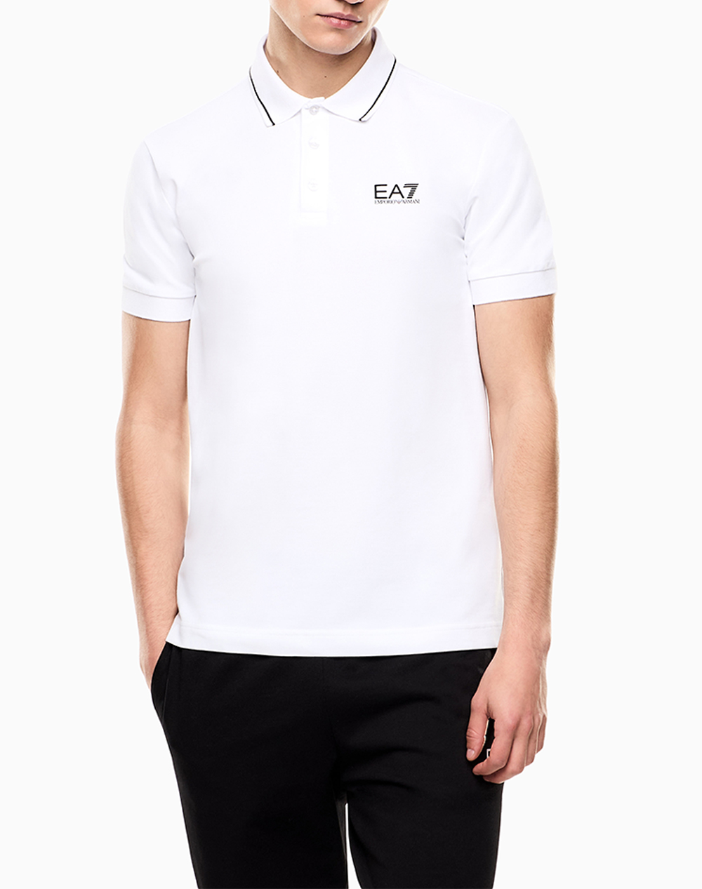 Ea7 Polo Shirt Ανδρας Ρουχα Μπλουζες Polo White Βαμβακιμε Ελασταν 8Npf16Pjvuz 1100