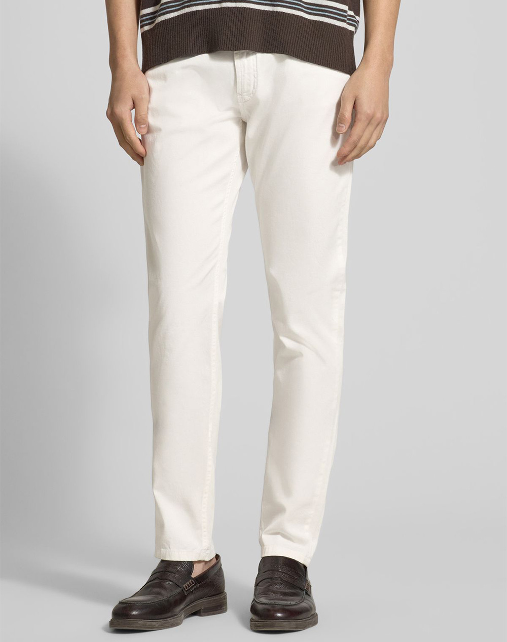 Armani 5 Pockets Pant Ανδρας Ρουχα Παντελονια Jeans White Βαμβακιμε Ελασταν Em000062Af22611 U0003