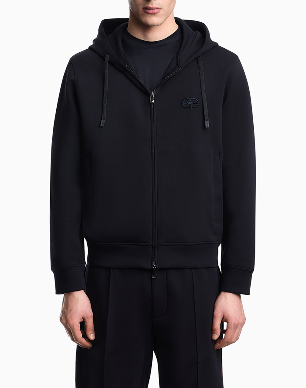 Emporio Armani Sweatshirt Ανδρας Ρουχα Ζακετες Φουτερ Ζακετες Navyblue Βαμβακιμε Ελαστανσυνθετικο Em004538Af10013 Ub118