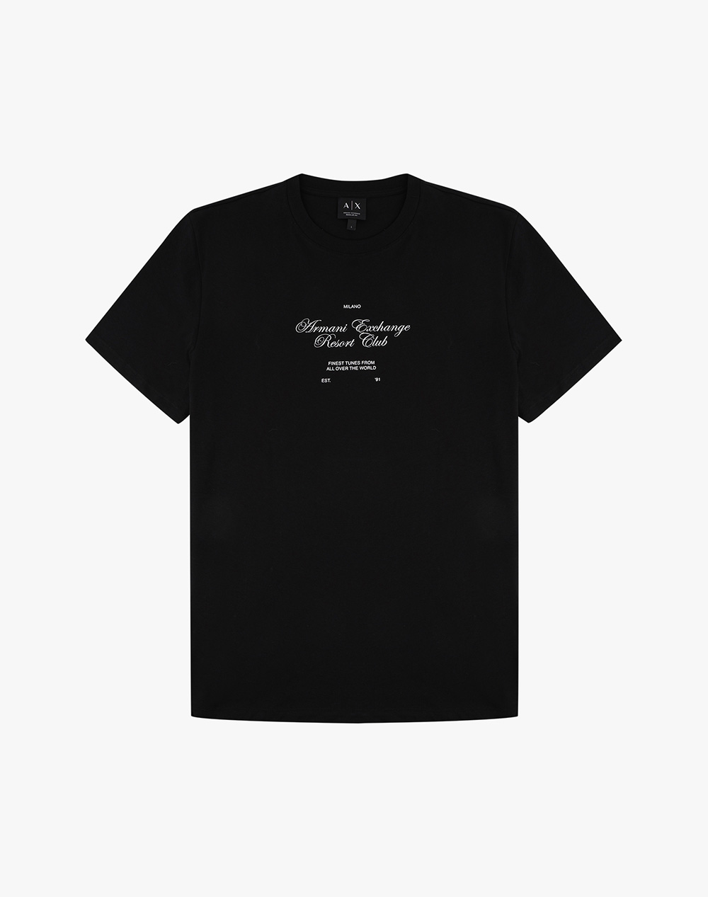 Armani Exchange T Shirt Ανδρας Ρουχα Μπλουζες T Shirt Black Βαμβακι Xm002525Af10334 Uc001