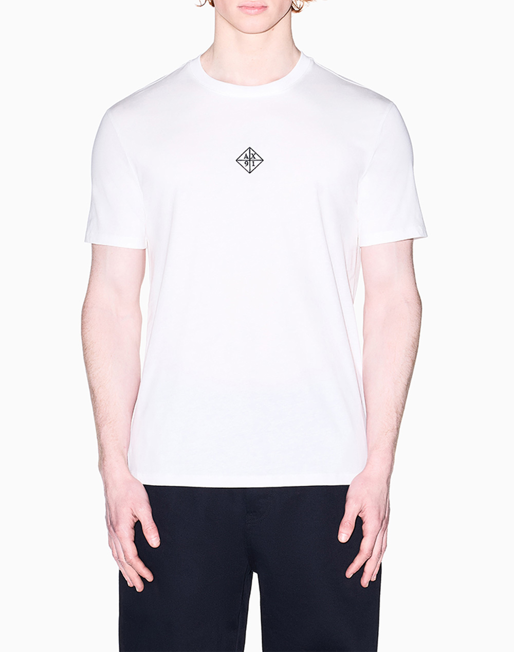 Armani Exchange T Shirt Ανδρας Ρουχα Μπλουζες T Shirt Offwhite Βαμβακι Xm002454Af10358 U0009