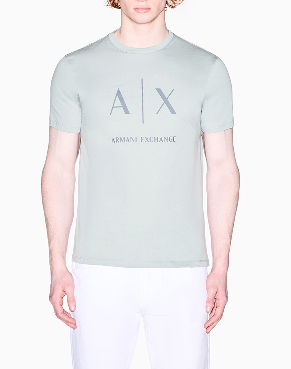 Armani Exchange T Shirt Ανδρας Ρουχα Μπλουζες T Shirt Aqua Βαμβακι Xm002683Af10356 U7210