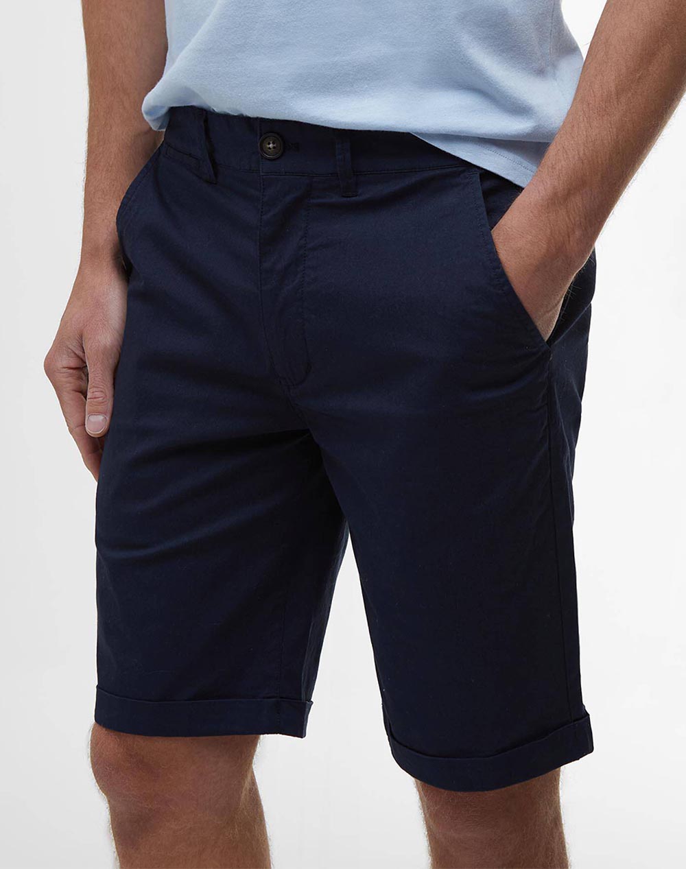 Barbour Σορτς Ανδρας Ρουχα Σορτς | Βερμουδες Chinos Navyblue Βαμβακιμε Ελασταν Mst0054 Brny91