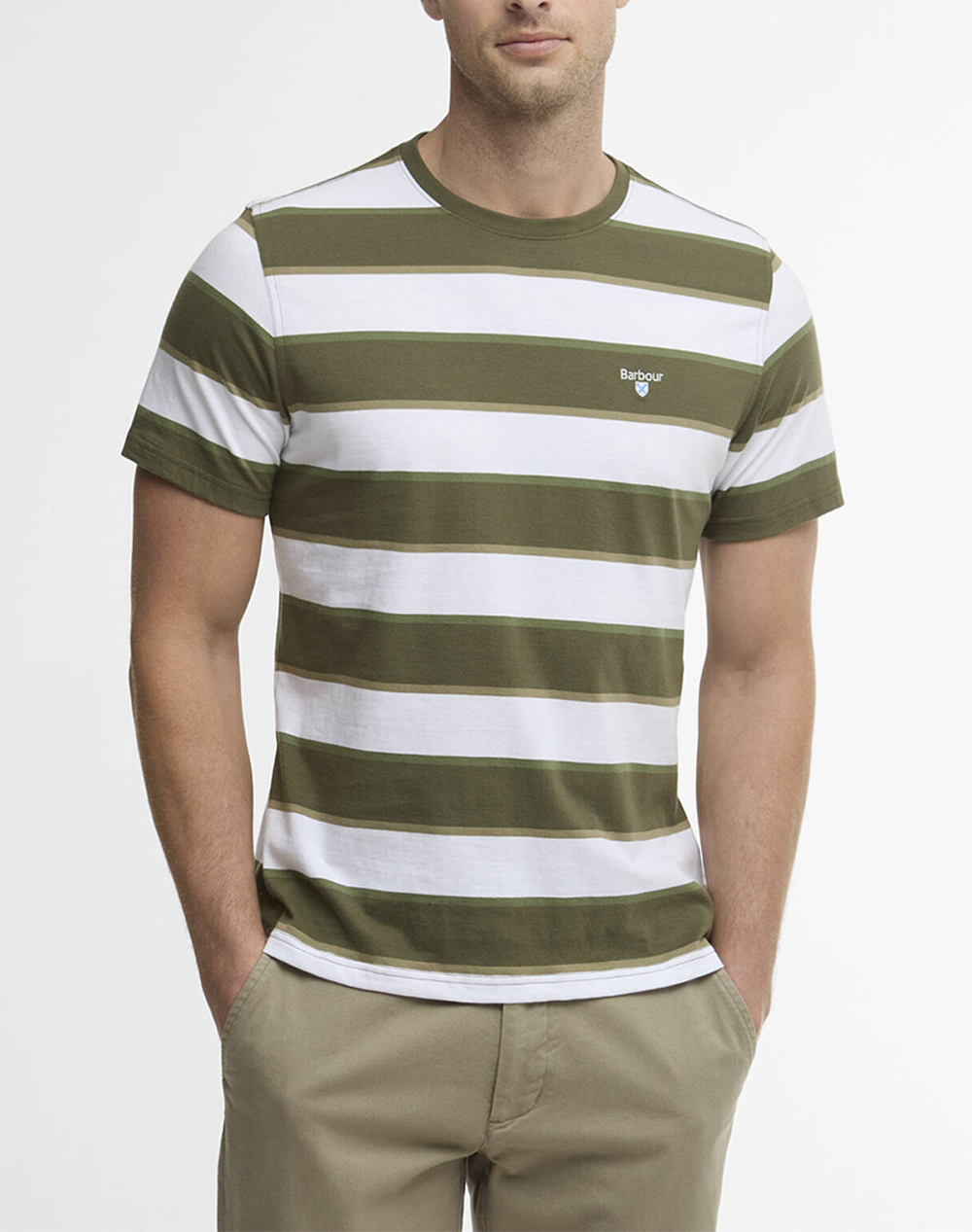 Barbour Μπλουζα T Shirt Κ/Μ Ανδρας Ρουχα Μπλουζες T Shirt Olive Βαμβακι Mts1564 Brol51
