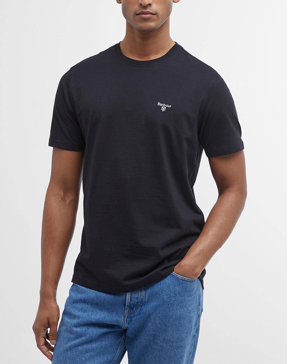 Barbour Μπλουζα T Shirt Κ/Μ Ανδρας Ρουχα Μπλουζες T Shirt Black Βαμβακι Mts0331 Brbk31