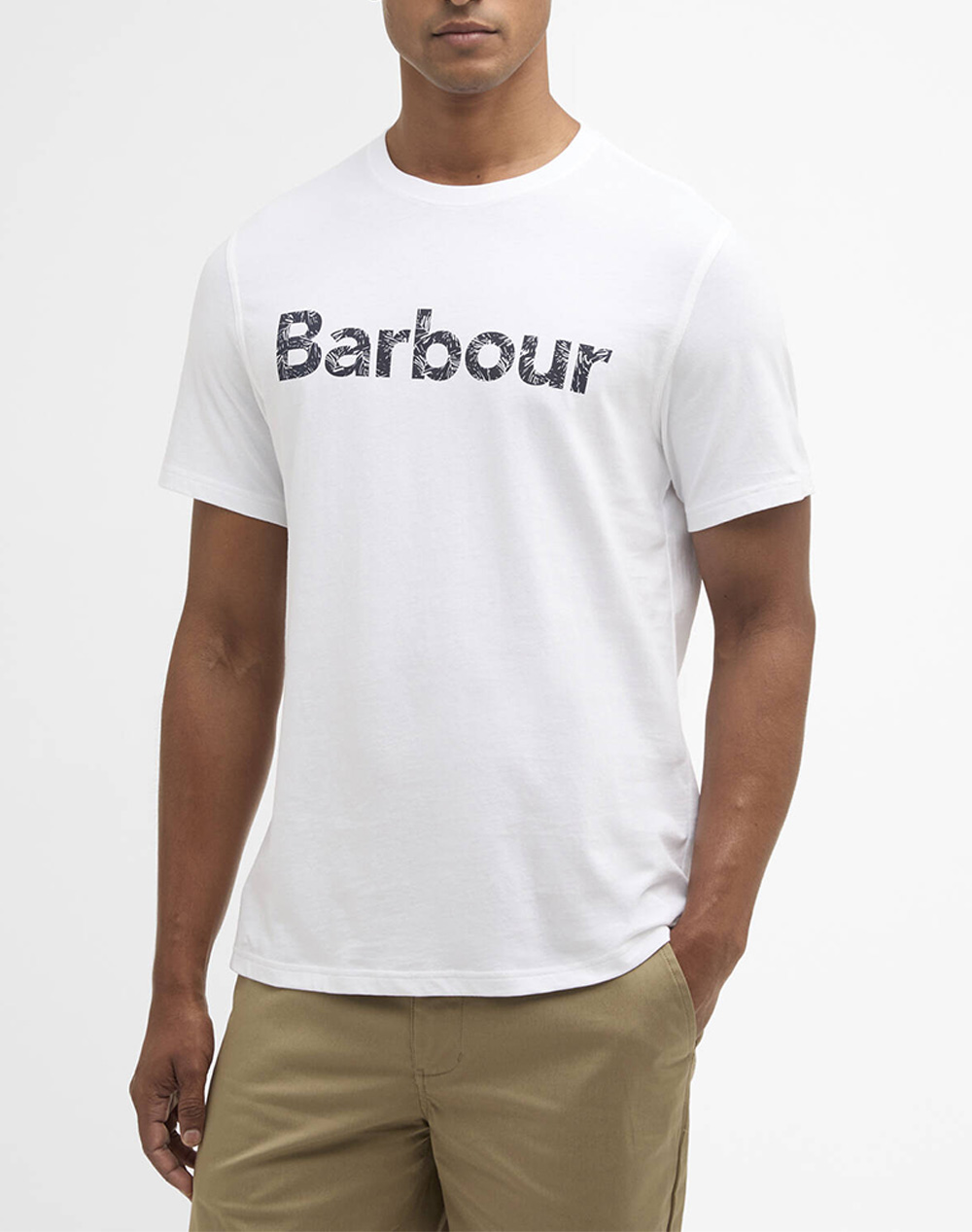 Barbour Μπλουζα T Shirt Κ/Μ Ανδρας Ρουχα Μπλουζες T Shirt White Βαμβακι Mts1560 Brwh11