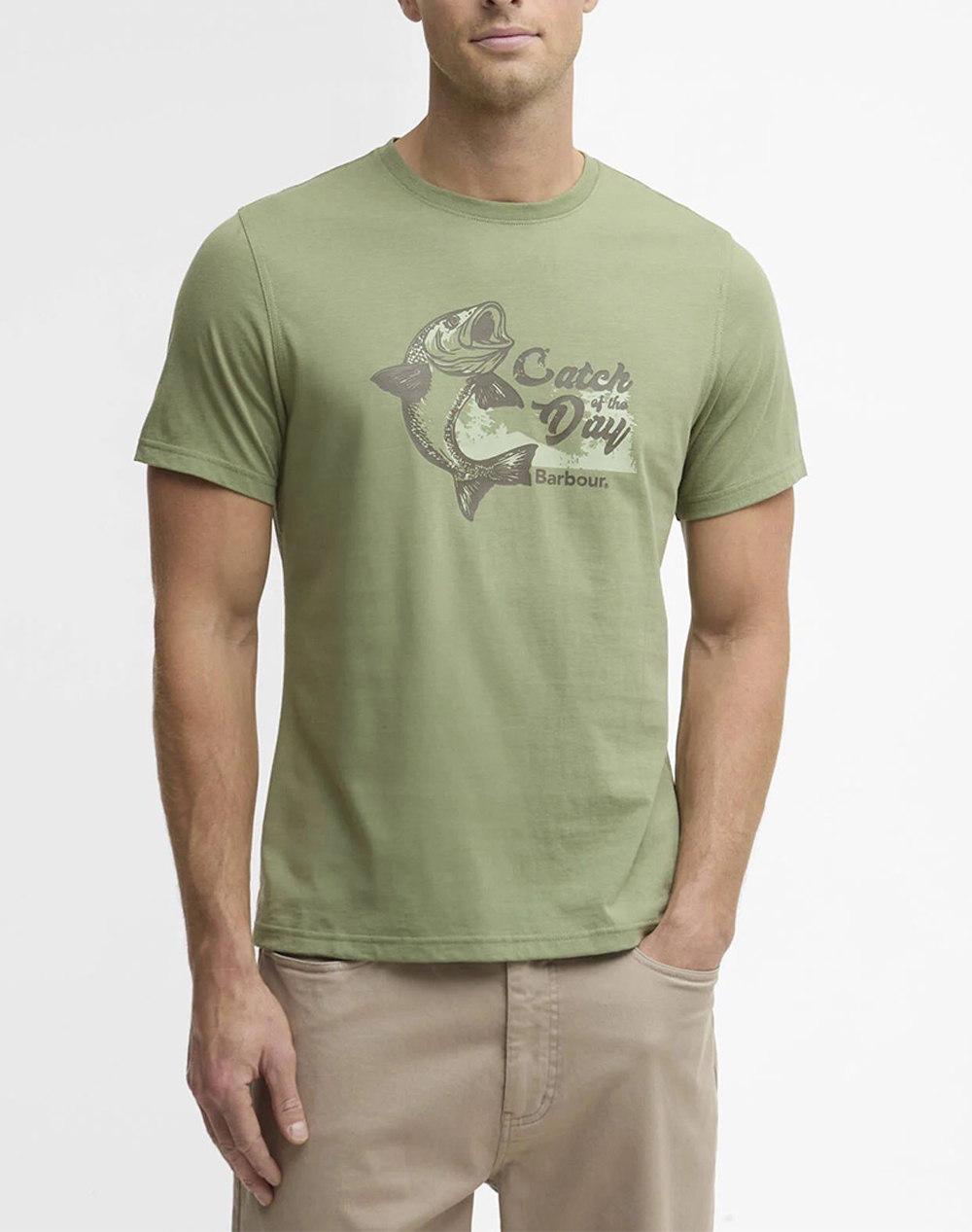 Barbour Μπλουζα T Shirt Κ/Μ Ανδρας Ρουχα Μπλουζες T Shirt Green Βαμβακι Mts1561 Brgn34.5