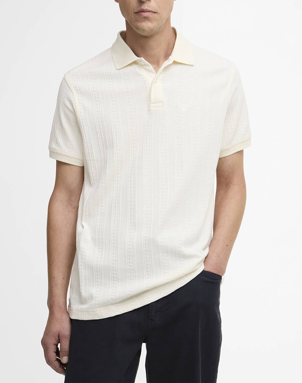 Barbour Μπλουζα Polo Ανδρας Ρουχα Μπλουζες Polo Offwhite Βαμβακι Mml1531 Brwh32.1