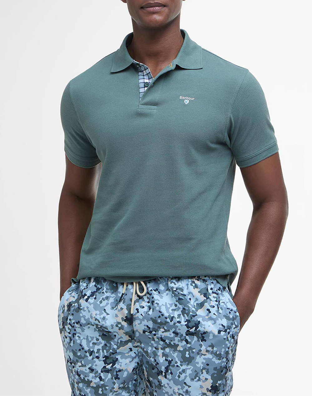 Barbour Μπλουζα Polo Ανδρας Ρουχα Μπλουζες Polo Mintgreen Βαμβακι Mml0012 Brte31