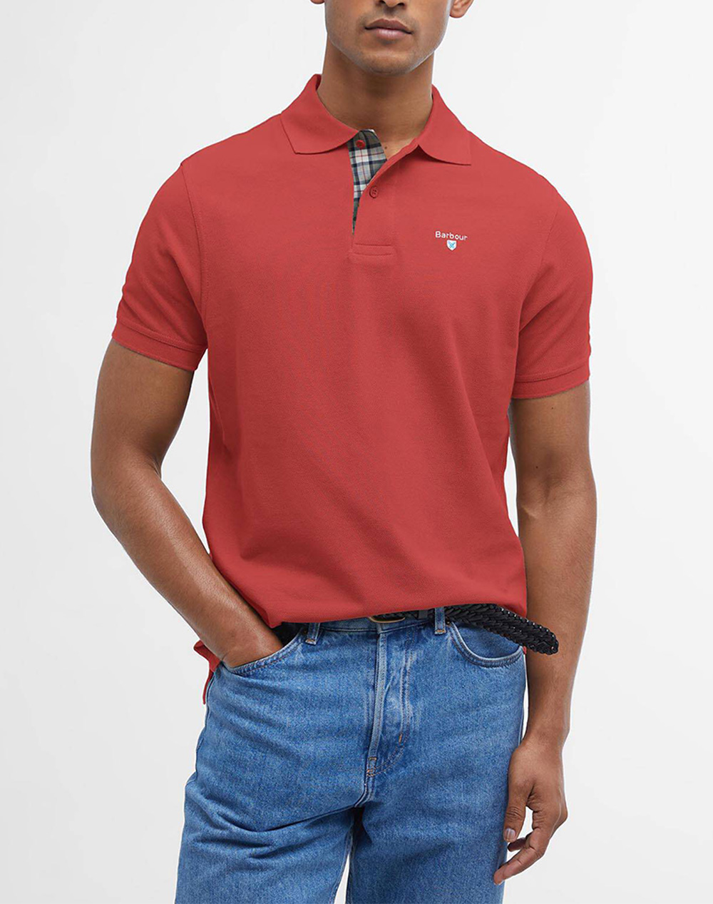 Barbour Μπλουζα Polo Ανδρας Ρουχα Μπλουζες Polo Red Βαμβακι Mml0012 Brre25