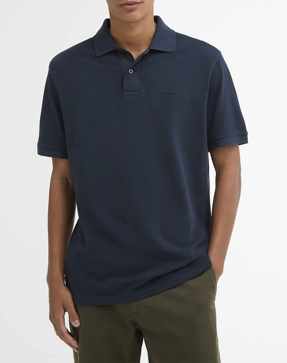 Barbour Μπλουζα Polo Ανδρας Ρουχα Μπλουζες Polo Navyblue Βαμβακι Mml1535 Brny51.11