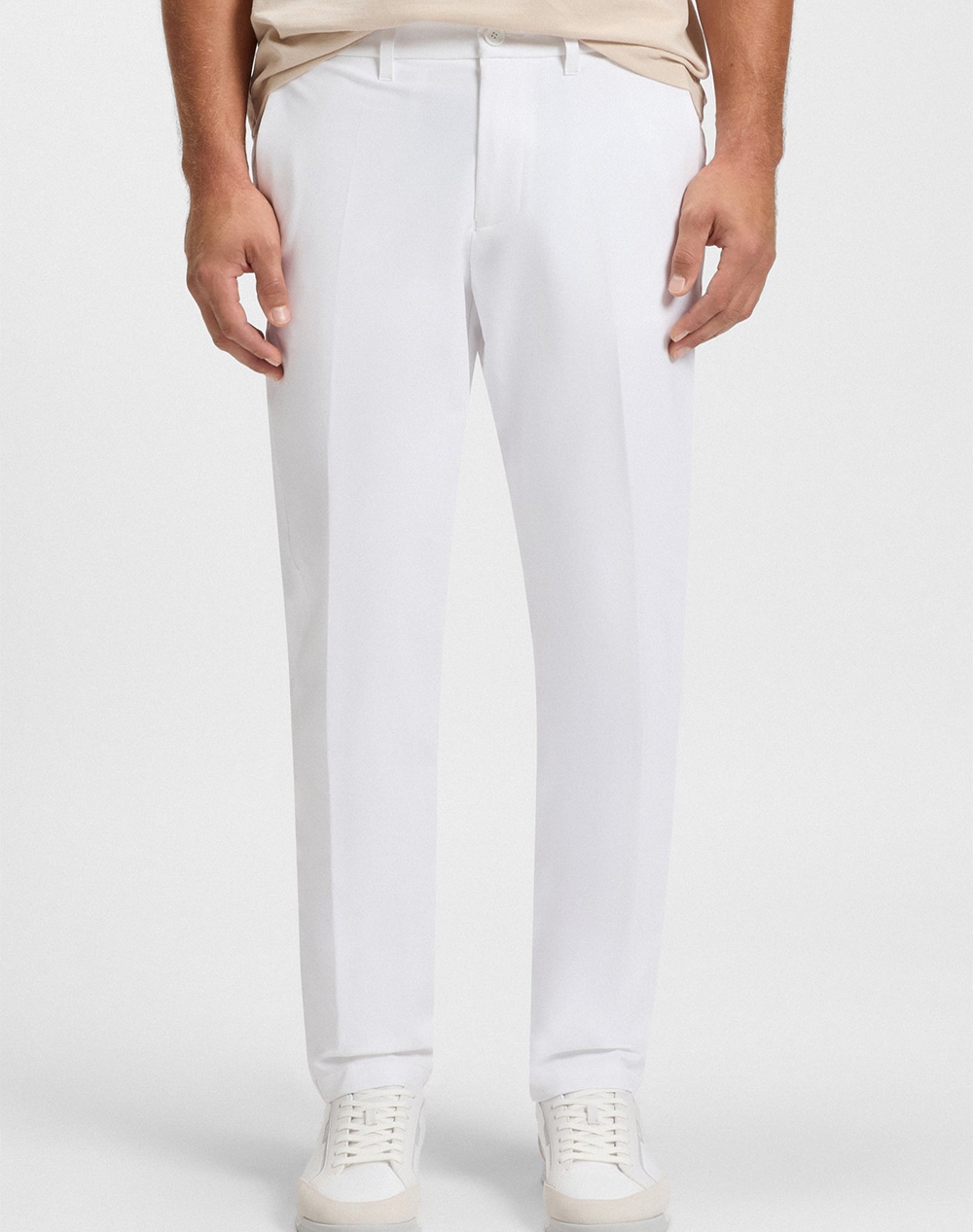 Boss T_Commuter Slim 10268853 01 Ανδρας Ρουχα Παντελονια Chinos White Με Ελαστανσυνθετικο 50534303 100 100