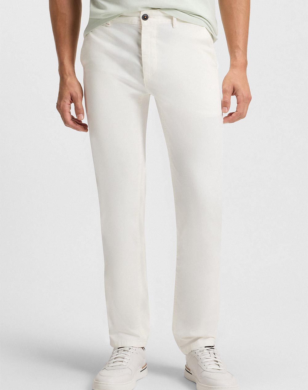 Boss Chino_Slim 10242156 01 Ανδρας Ρουχα Παντελονια Chinos Offwhite Βαμβακιμε Ελασταν 50510933 106 106
