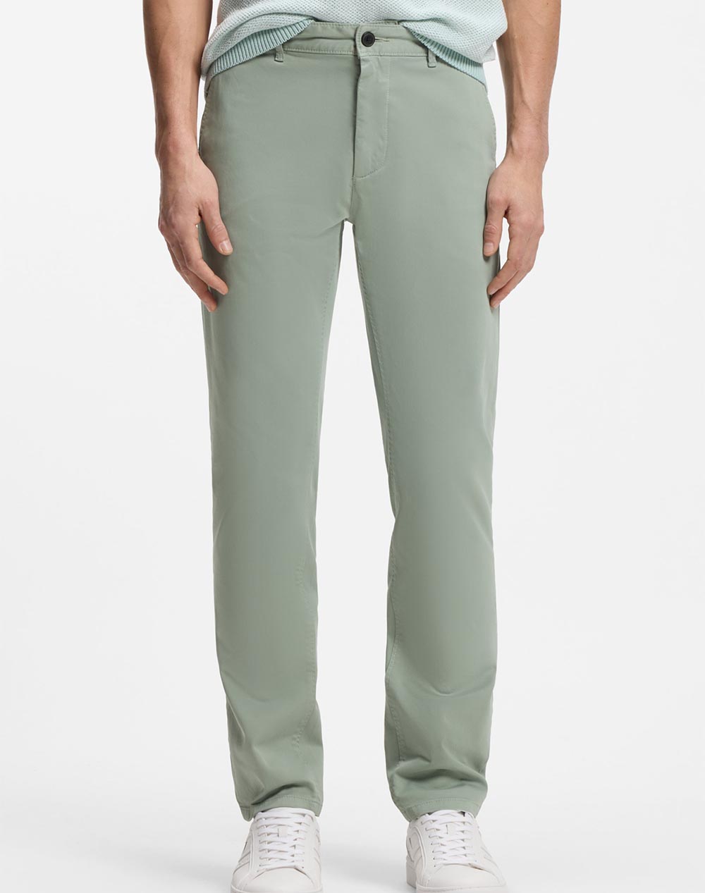 Boss Chino_Slim 10242156 01 Ανδρας Ρουχα Παντελονια Chinos Lightgreen Βαμβακιμε Ελασταν 50510933 330 330