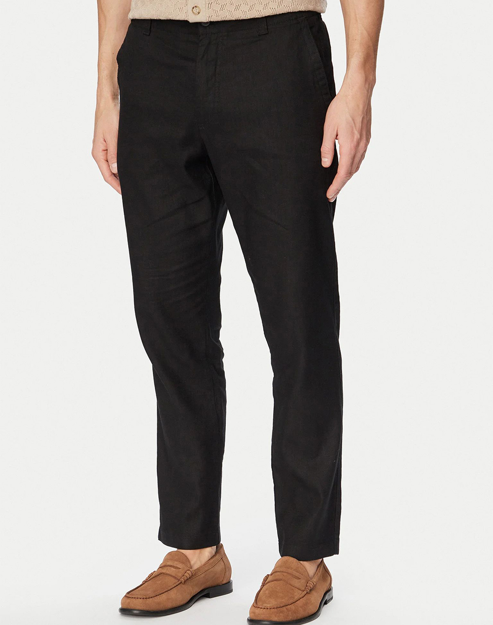 Boss Sanderson L 3 10278458 01 Ανδρας Ρουχα Παντελονια Chinos Black Λινοσυνθετικο 50559595 001