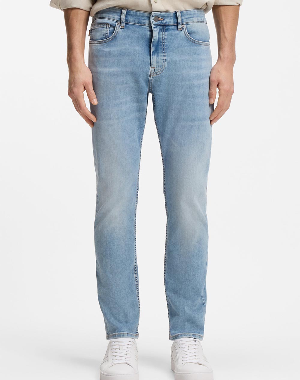Boss Delaware Bo 10270281 04 Ανδρας Ρουχα Παντελονια Jeans Denimlightblue Βαμβακι,Με Ελασταν,Συνθετικο 50556874 445 - Koolfly