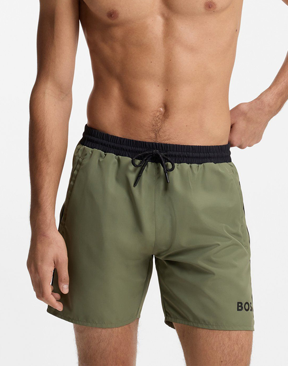 Boss Starfish 10259586 01 Ανδρας Ρουχα Μαγιο Σορτς Green Συνθετικο 50514429 350 350