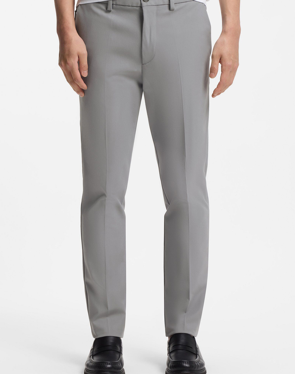 Boss P Kaiton1 Zip 10271527 01 Ανδρας Ρουχα Παντελονια Chinos Lightgray Βαμβακιμε Ελαστανσυνθετικο 50543945 047 047