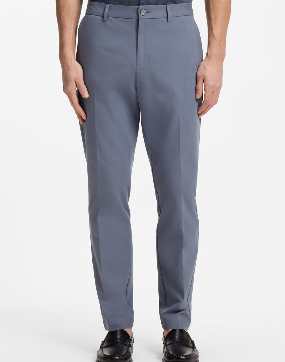 Boss P Kaiton1 Zip 10271527 01 Ανδρας Ρουχα Παντελονια Chinos Blue Βαμβακιμε Ελαστανσυνθετικο 50543945 466 466