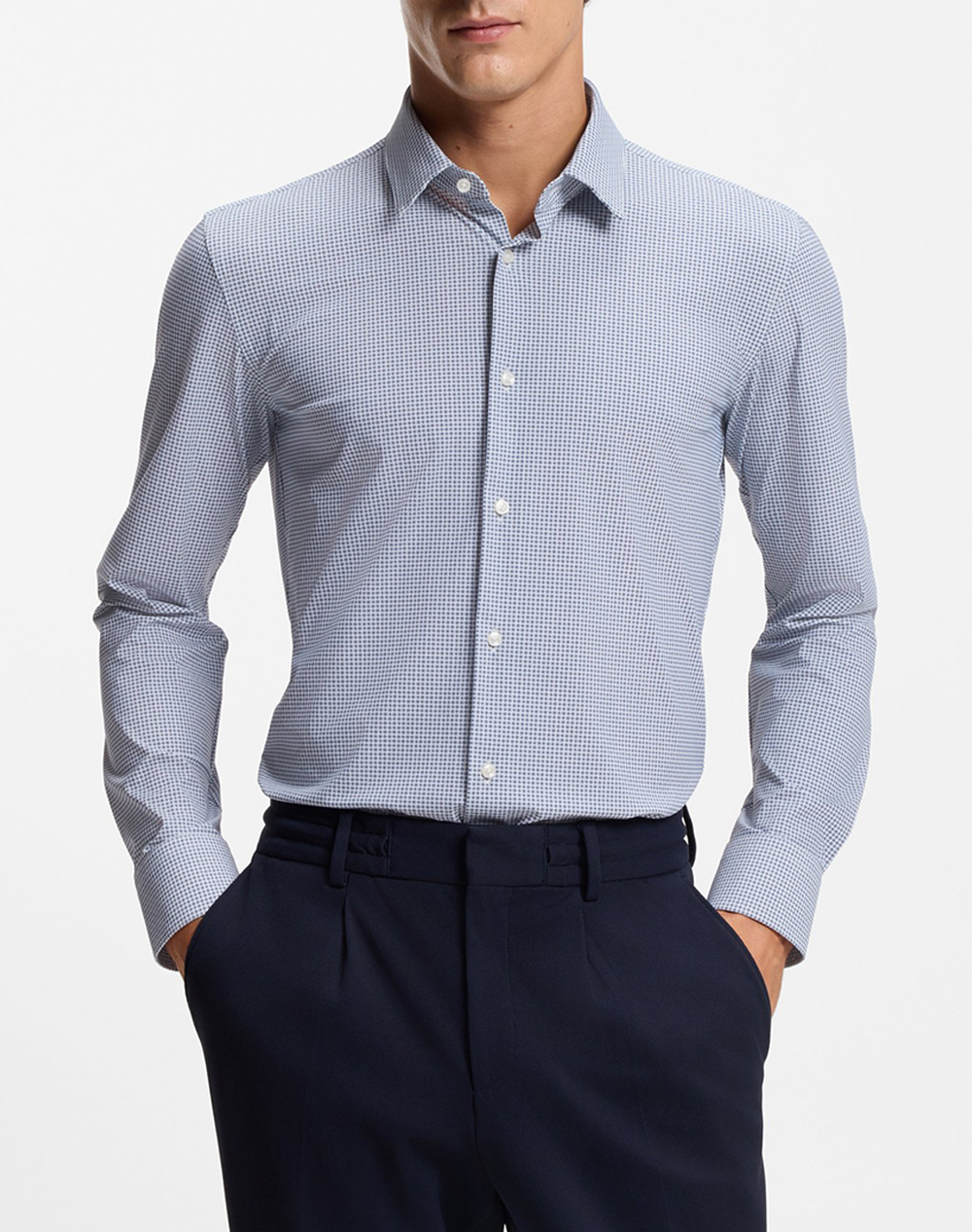 Boss P Hank S K 261 10277397 01 Ανδρας Ρουχα Πουκαμισα Lightblue Με Ελασταν,Συνθετικο 50556692 468 - Koolfly