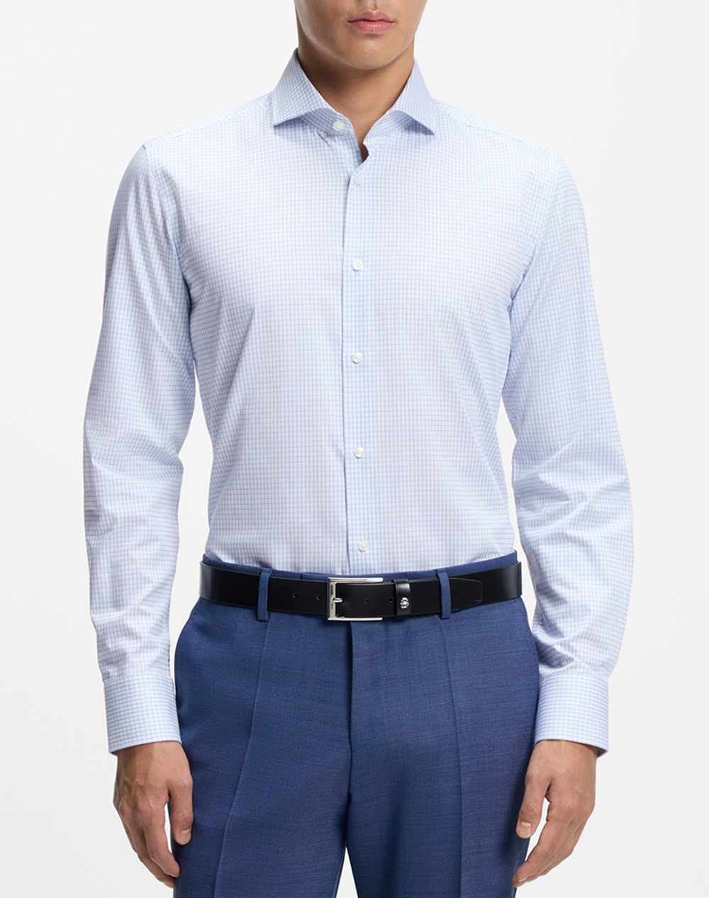 Boss H Hank Sp C1 261 10276852 01 Ανδρας Ρουχα Πουκαμισα Lightblue Βαμβακι,Με Ελασταν 50555687 450 - Koolfly