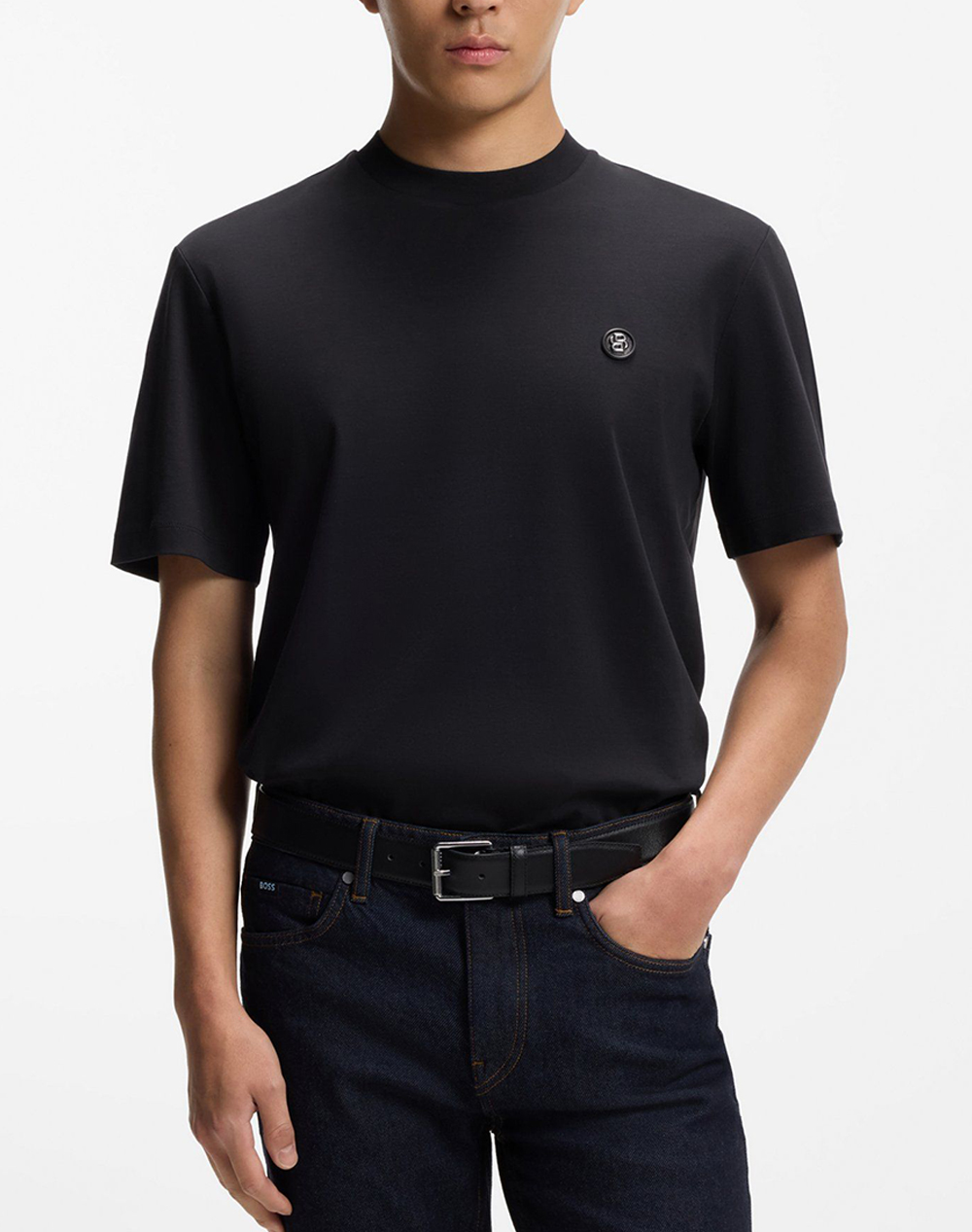 Boss C Taut 01 10263030 02 Ανδρας Ρουχα Μπλουζες T Shirt Darkblue Βαμβακι 50555844 404