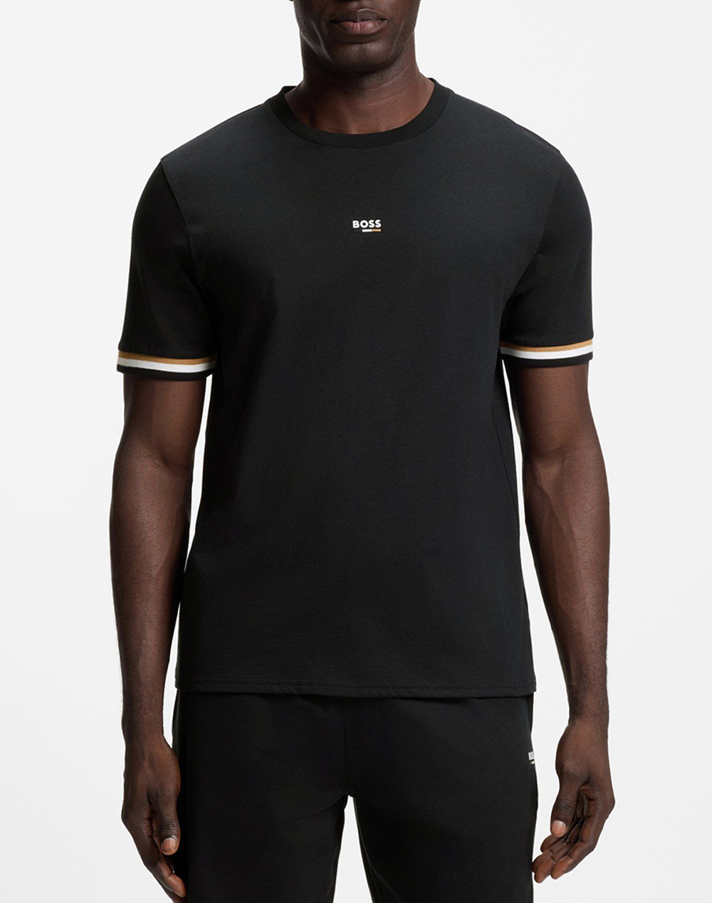 Boss Iconic T Shirt 10205166 02 Ανδρας Ρουχα Μπλουζες T Shirt Black Βαμβακι 50557198 001