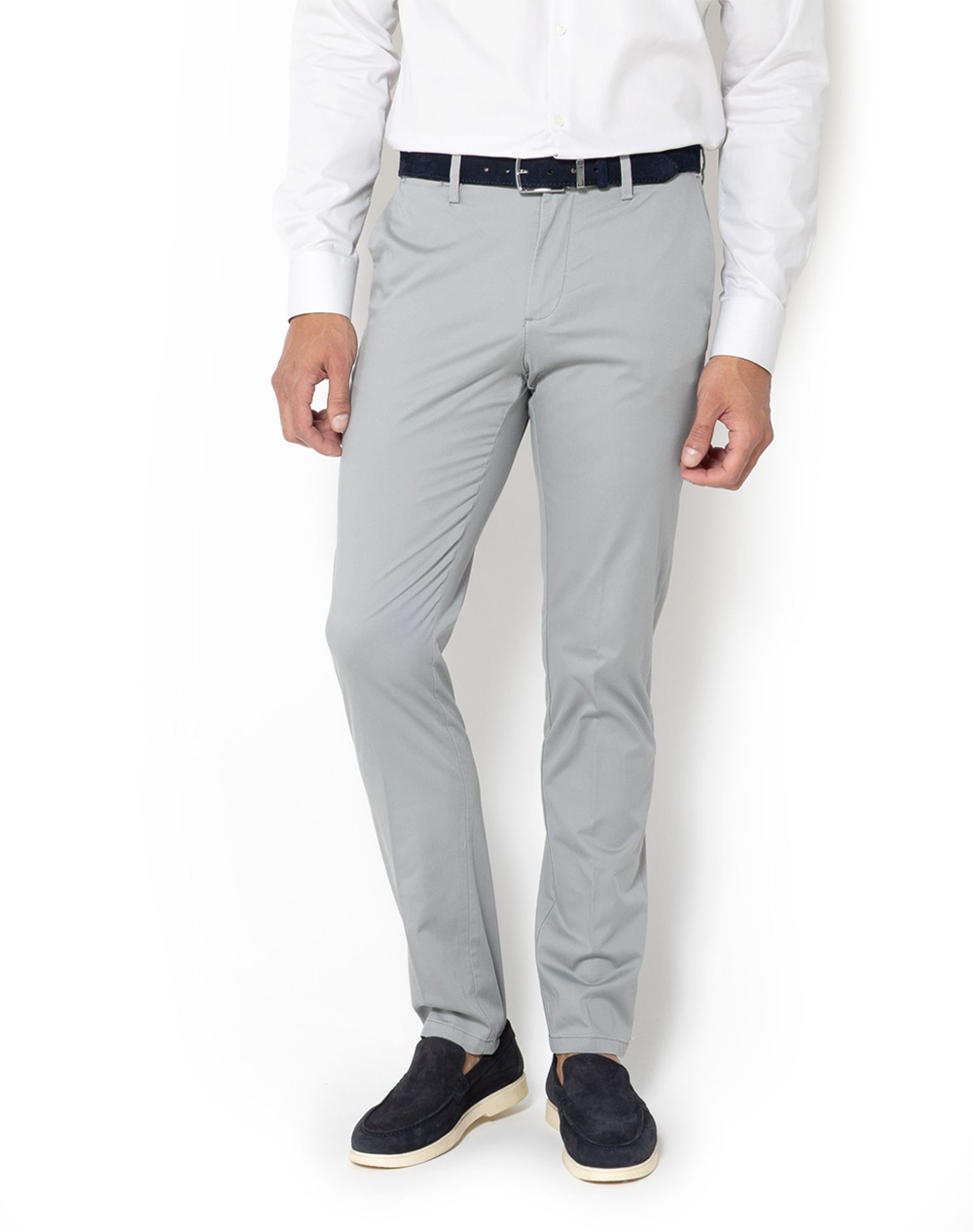 The Bostonians Παντελονι Chinos Καπαρτινα Satin Regular Ανδρας Ρουχα Παντελονια Chinos Gray Βαμβακιμε Ελασταν 3Cn1452T863 Grey