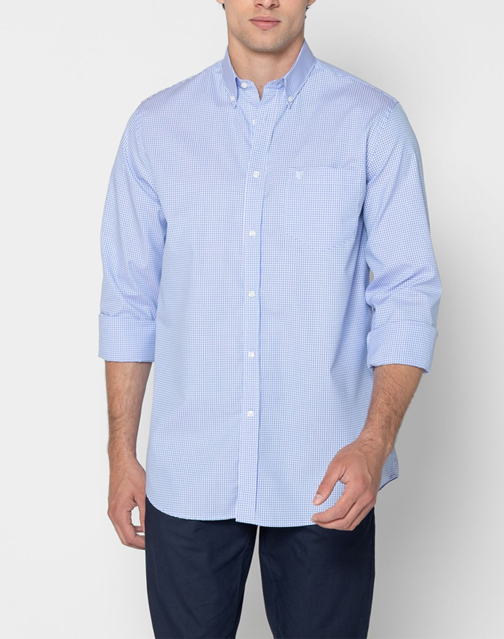 The Bostonians Πουκαμισο Chester Ποπλινα Regular Fit Button Down Regular Fit Ανδρας Ρουχα Πουκαμισα Lilac Βαμβακι 3Aach8657 Lilac