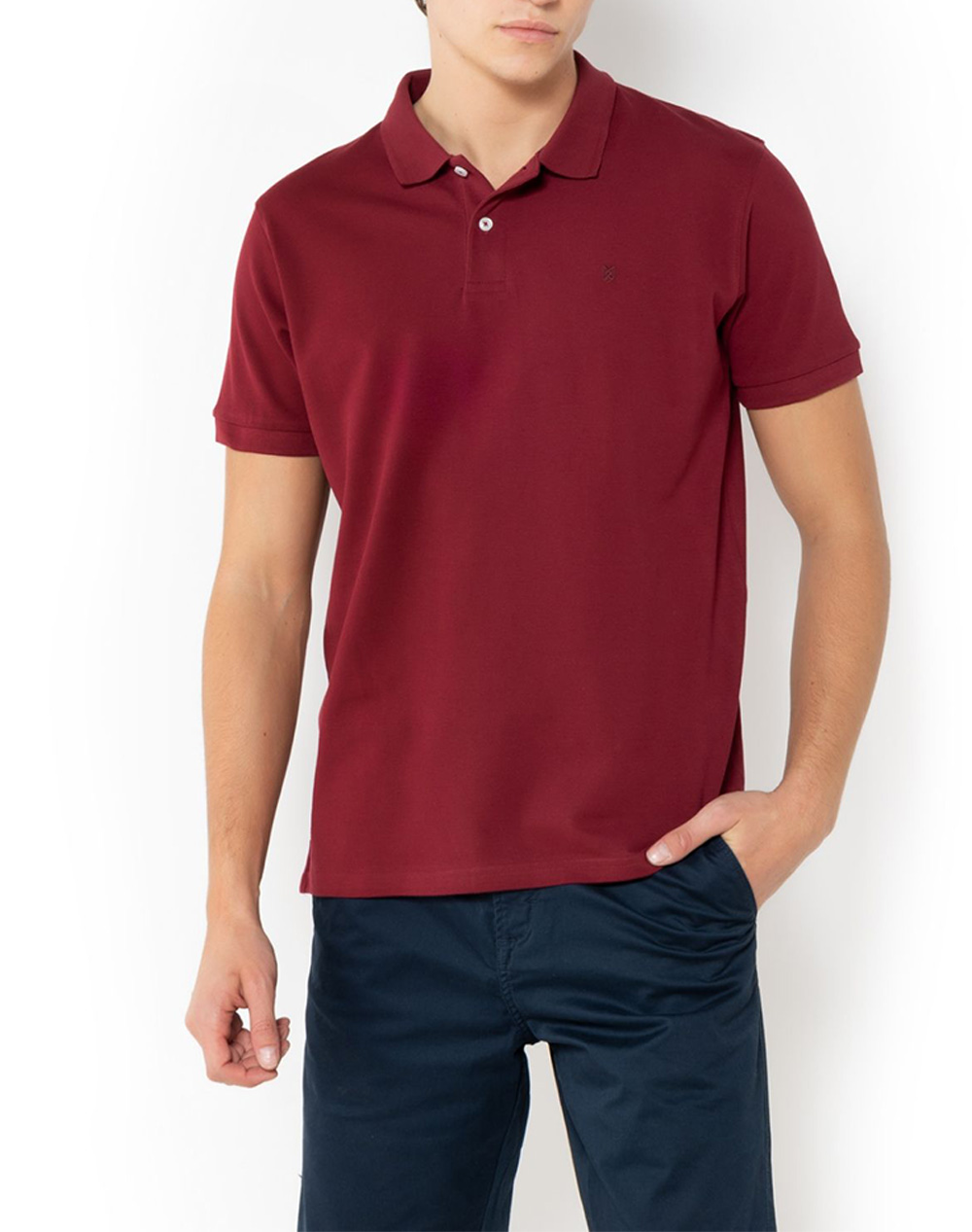 The Bostonians Μπλουζα Polo Pique Regular Fit Ανδρας Ρουχα Μπλουζες Polo Bordeux Βαμβακι 3Ps0001 Burgundy