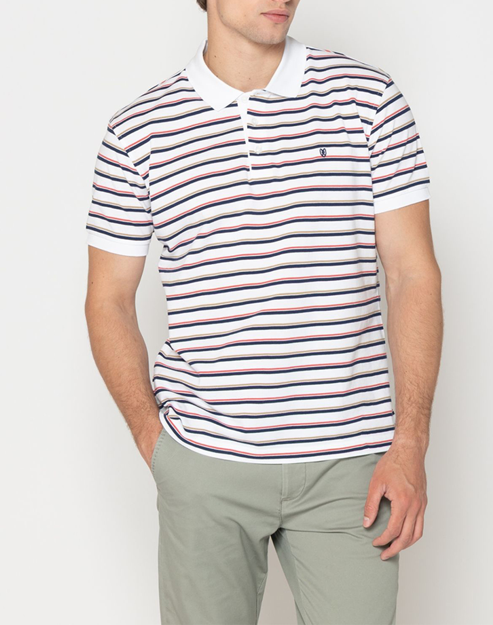 The Bostonians Μπλουζα Acorn Polo Pique Regular Fit Ανδρας Ρουχα Μπλουζες Polo Offwhite Βαμβακι 3Ps4465 White