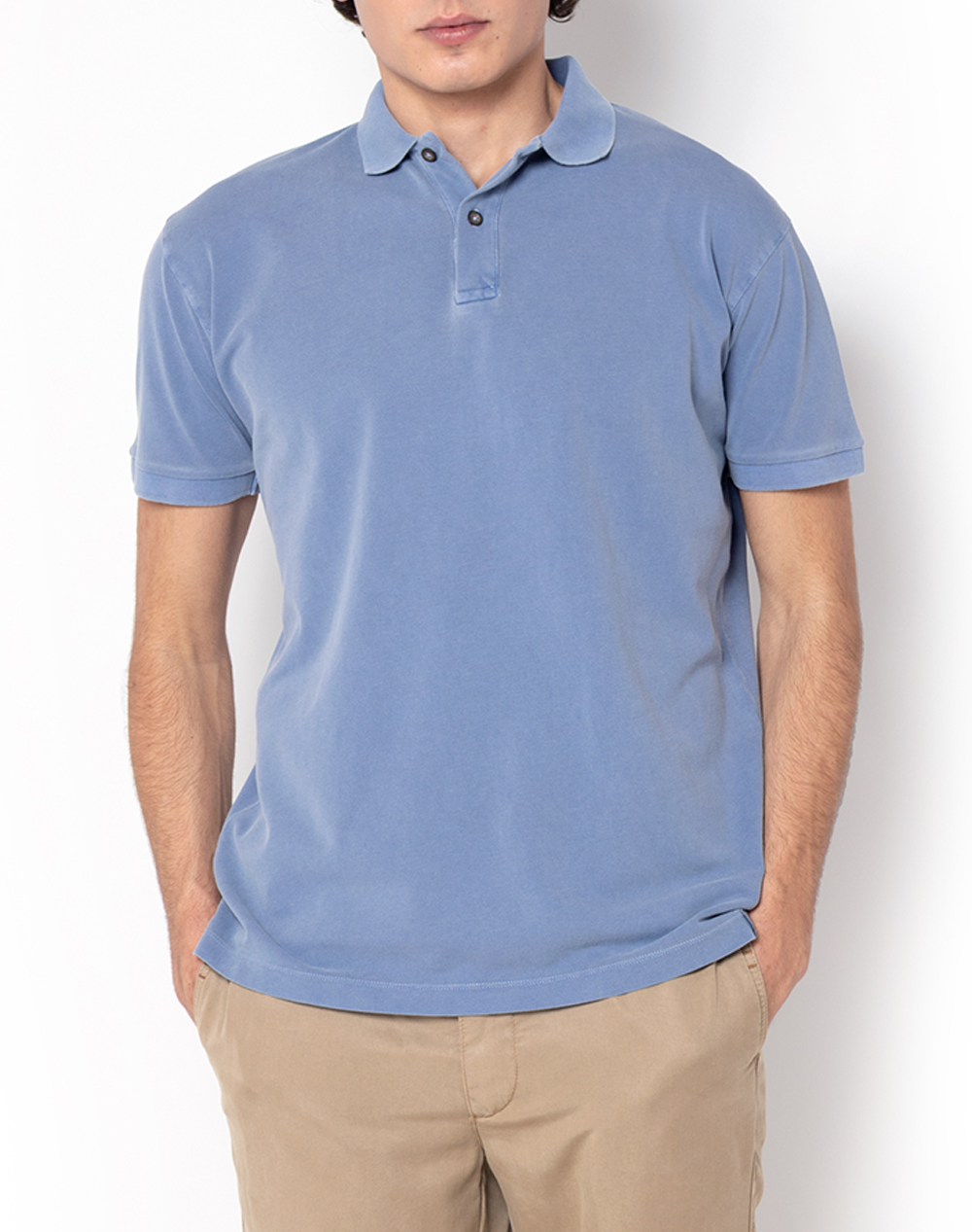The Bostonians Μπλουζα Polo Pique Delave Regular Fit Ανδρας Ρουχα Μπλουζες Polo Indigo Βαμβακιυφασμα 3Ps1298 Light
