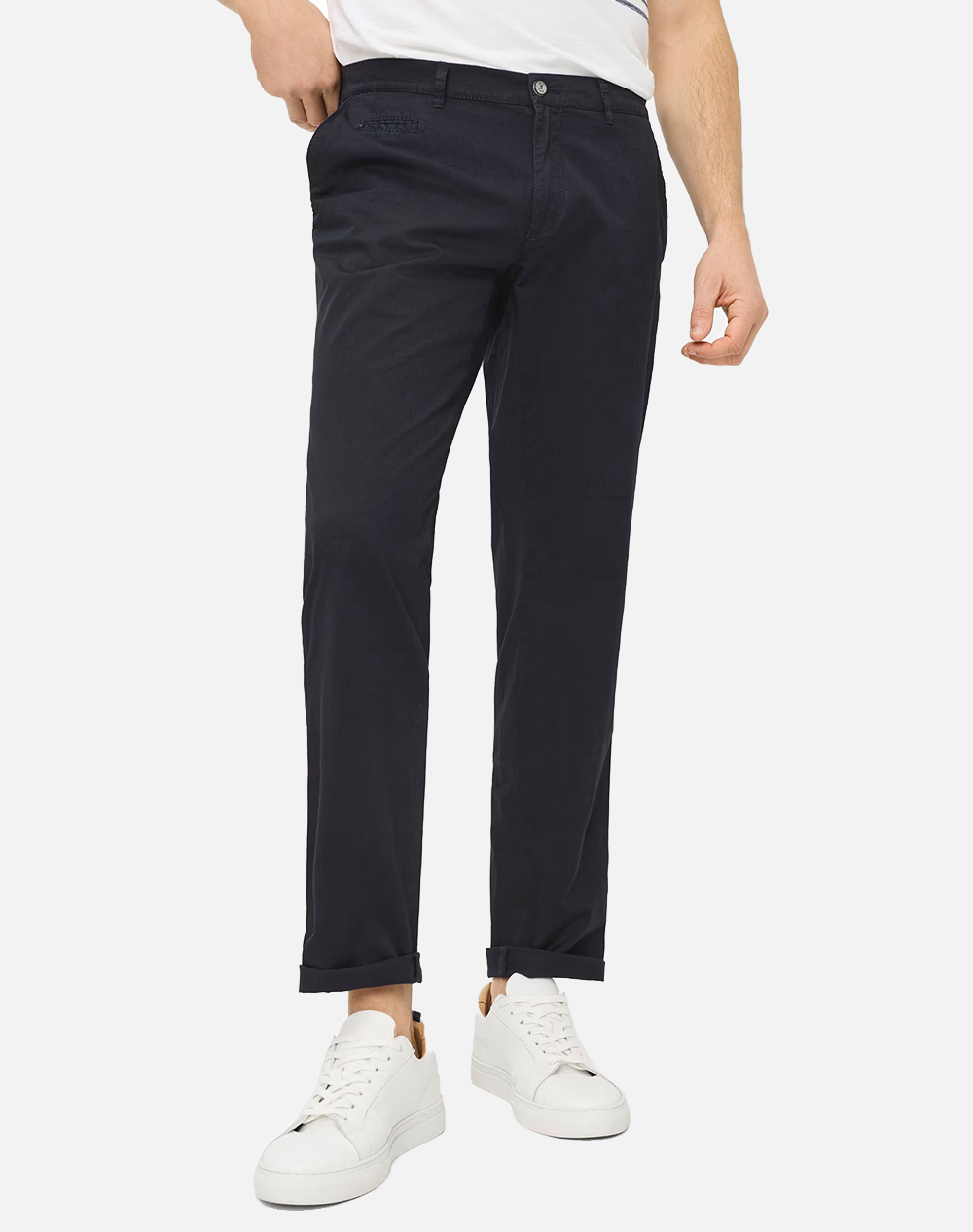 Brax Flat Front/Chinos Stretch Cotton Ανδρας Ρουχα Παντελονια Chinos Darkblue Βαμβακιμε Ελασταν 07 1642 23