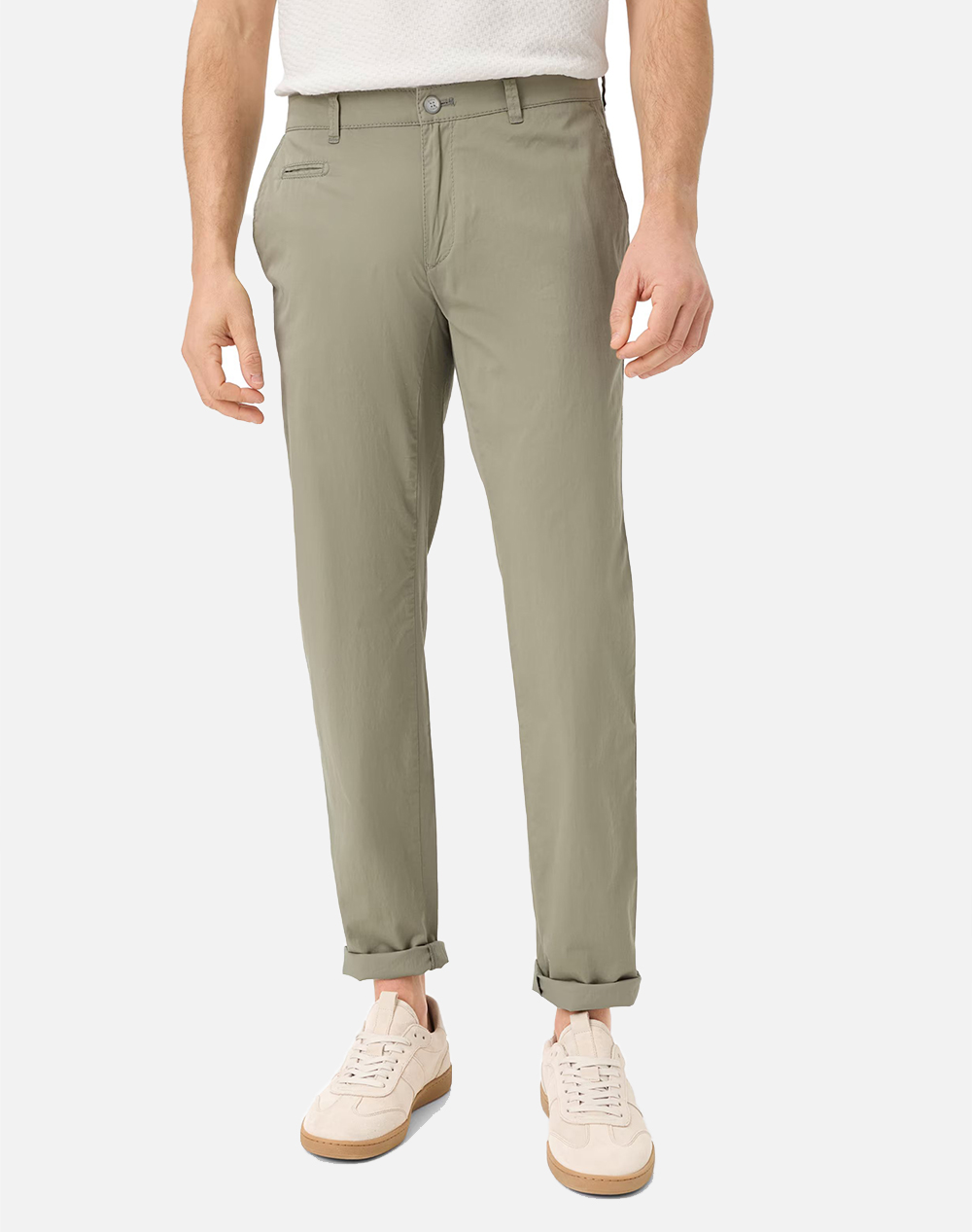 Brax Flat Front/Chinos Stretch Cotton Ανδρας Ρουχα Παντελονια Chinos Khaki Βαμβακιμε Ελασταν 07 1642 36