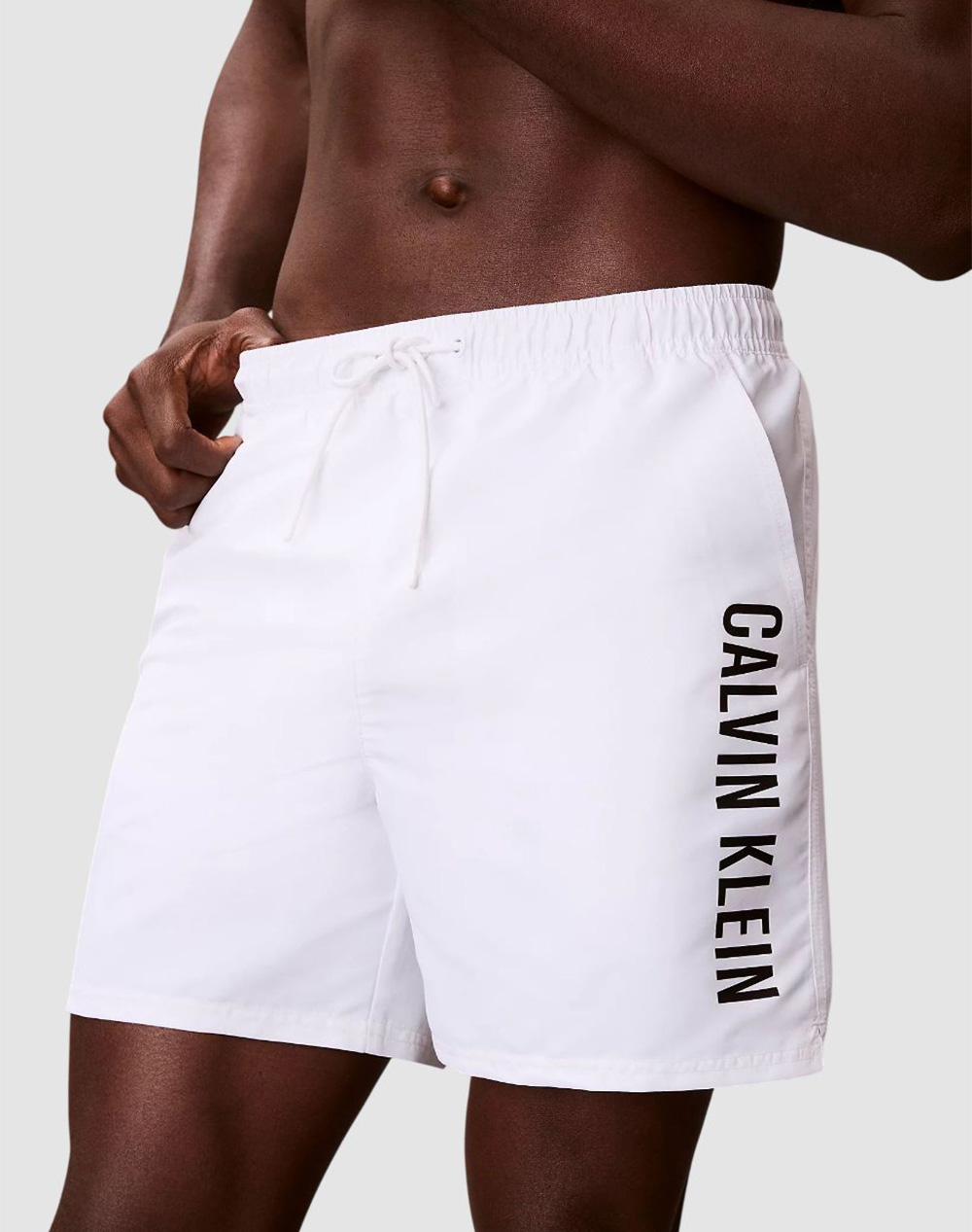 Calvin Klein Jeans Medium Drawstring Ανδρας Ρουχα Μαγιο Σορτς White Συνθετικο Lv00n61047 100 - Koolfly